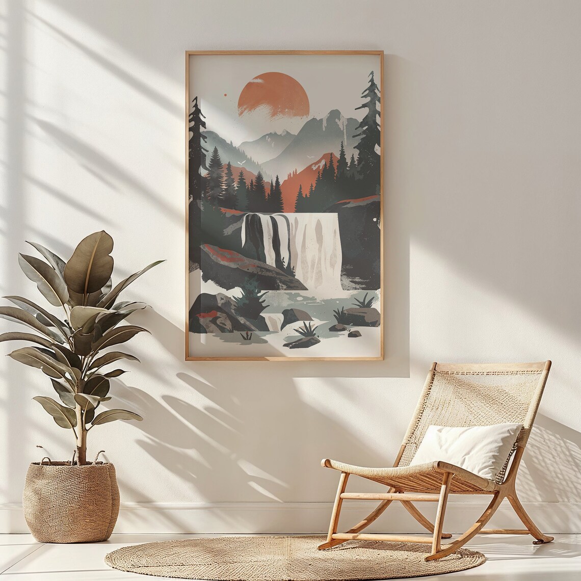 Mountain Landscape Nursery Art Print, Adventure Decor