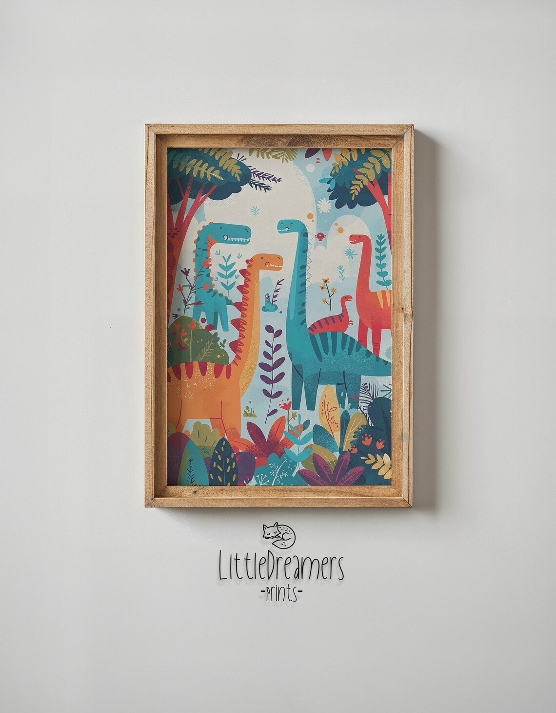 Colorful Dinosaur Nursery Art Print, Baby Room Decor - Image 5