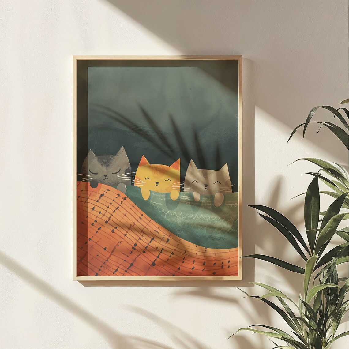 Kitten Trio Nursery Cat Art Print, Whimsical Decor - Image 5