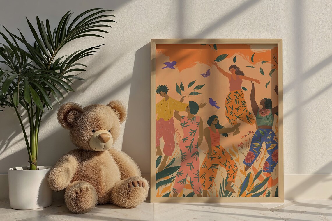 Multicultural Dance Celebration, Kids Room Decor - Image 6