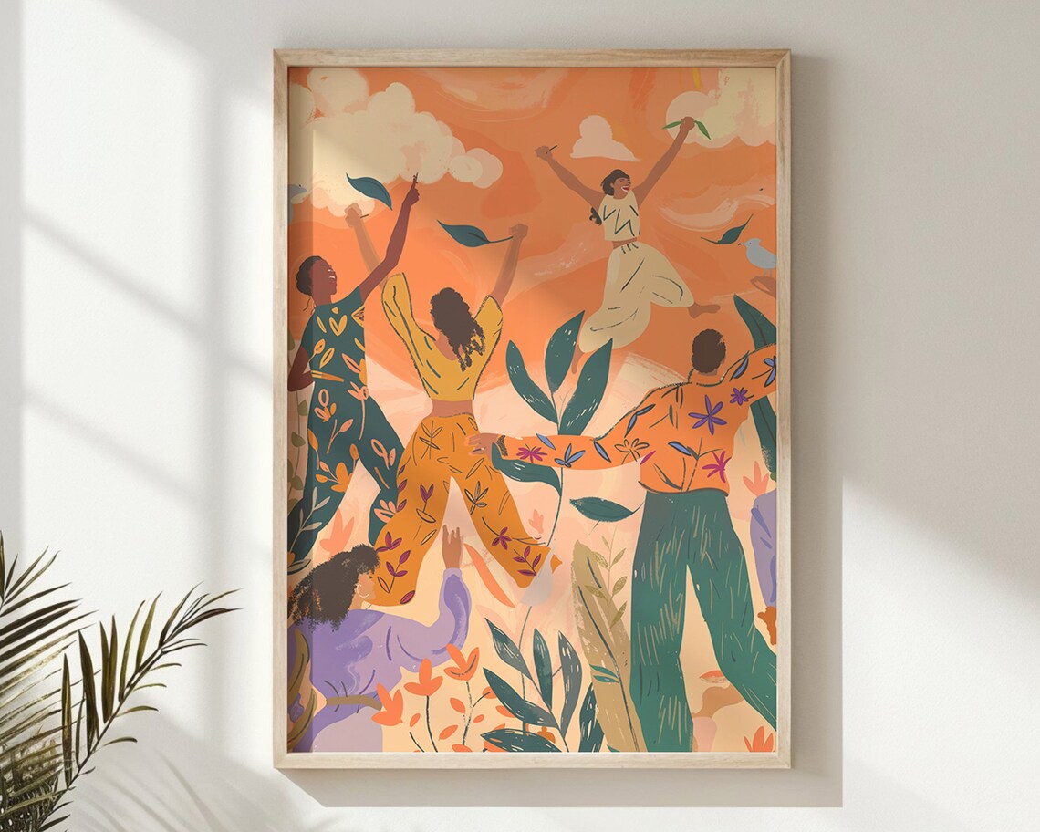 Diverse Friendship Celebration, Nursery Wall Art Print - Image 5