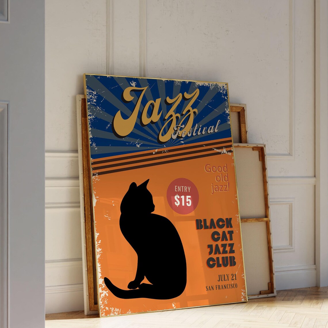 Black Cat Jazz Club July 21 San Francisco Vintage Festival Poster