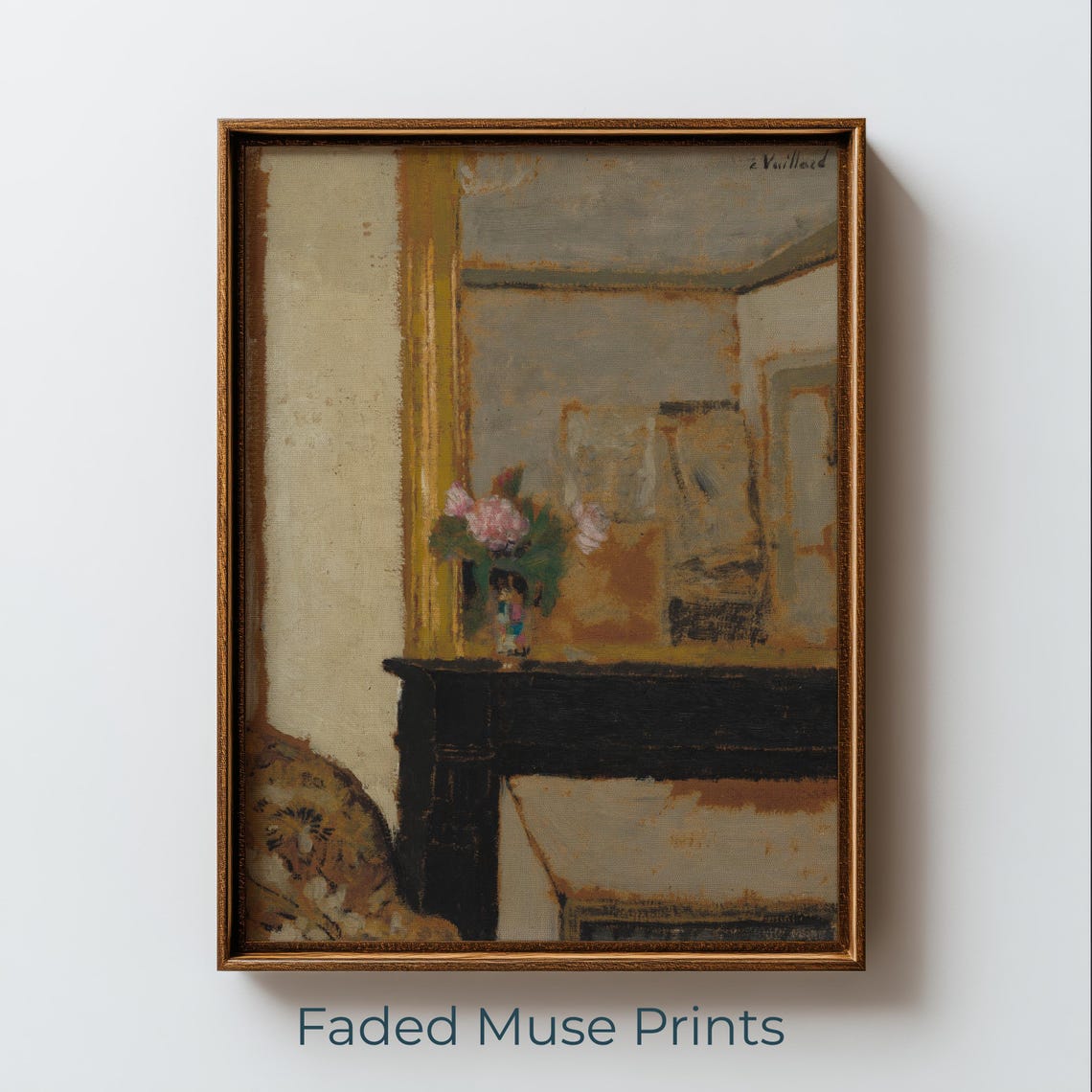 Vuillard Floral Mantel Mirror Vintage Impressionist Art Print