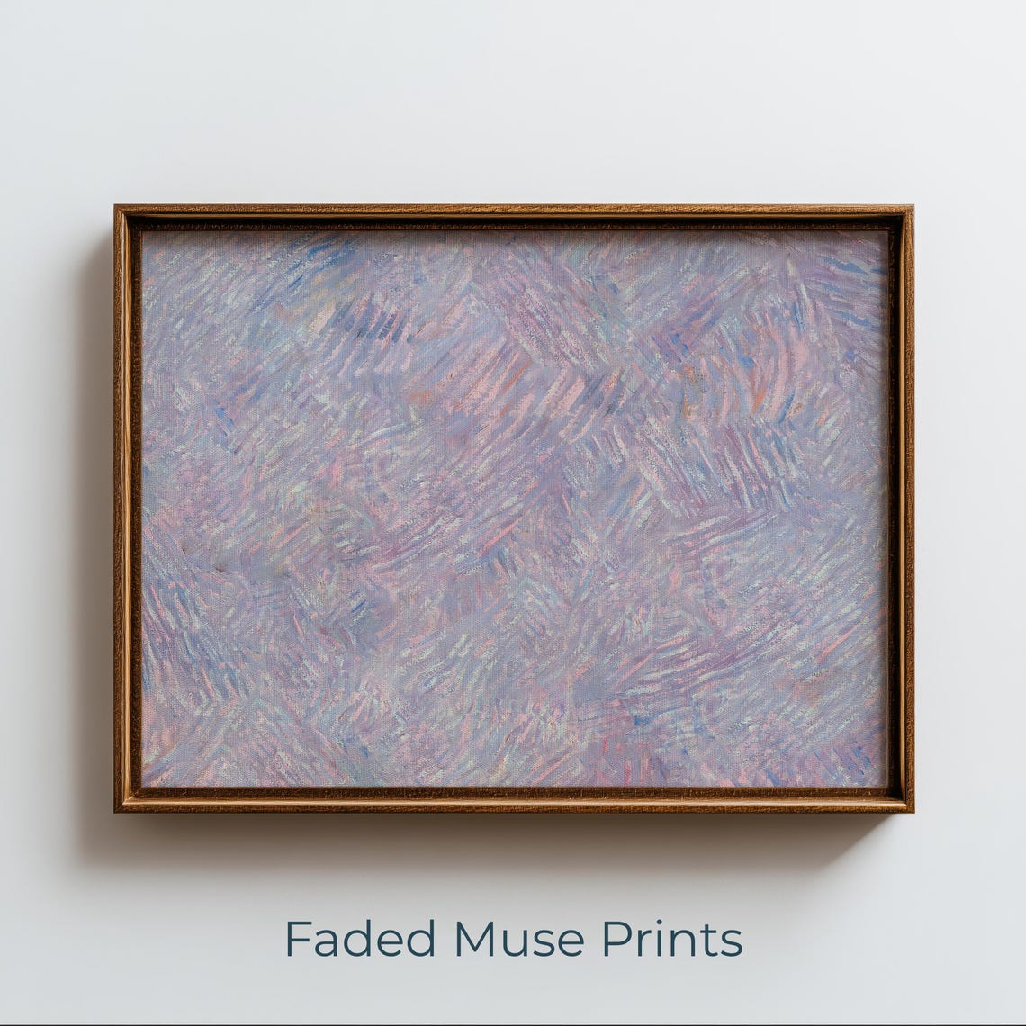Moody Abstract Wave Painting Pastel Swirl Lavender Wall Decor Poster