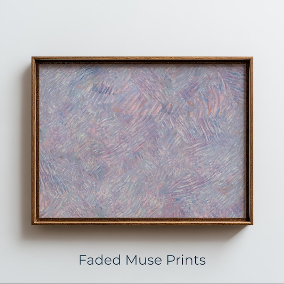 Moody Abstract Wave Painting Pastel Swirl Lavender Wall Decor Poster
