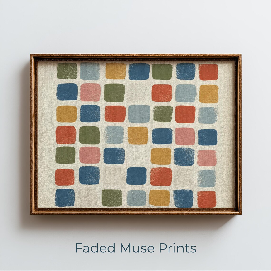 Abstract Geometric Painting, Mid-Century Modern