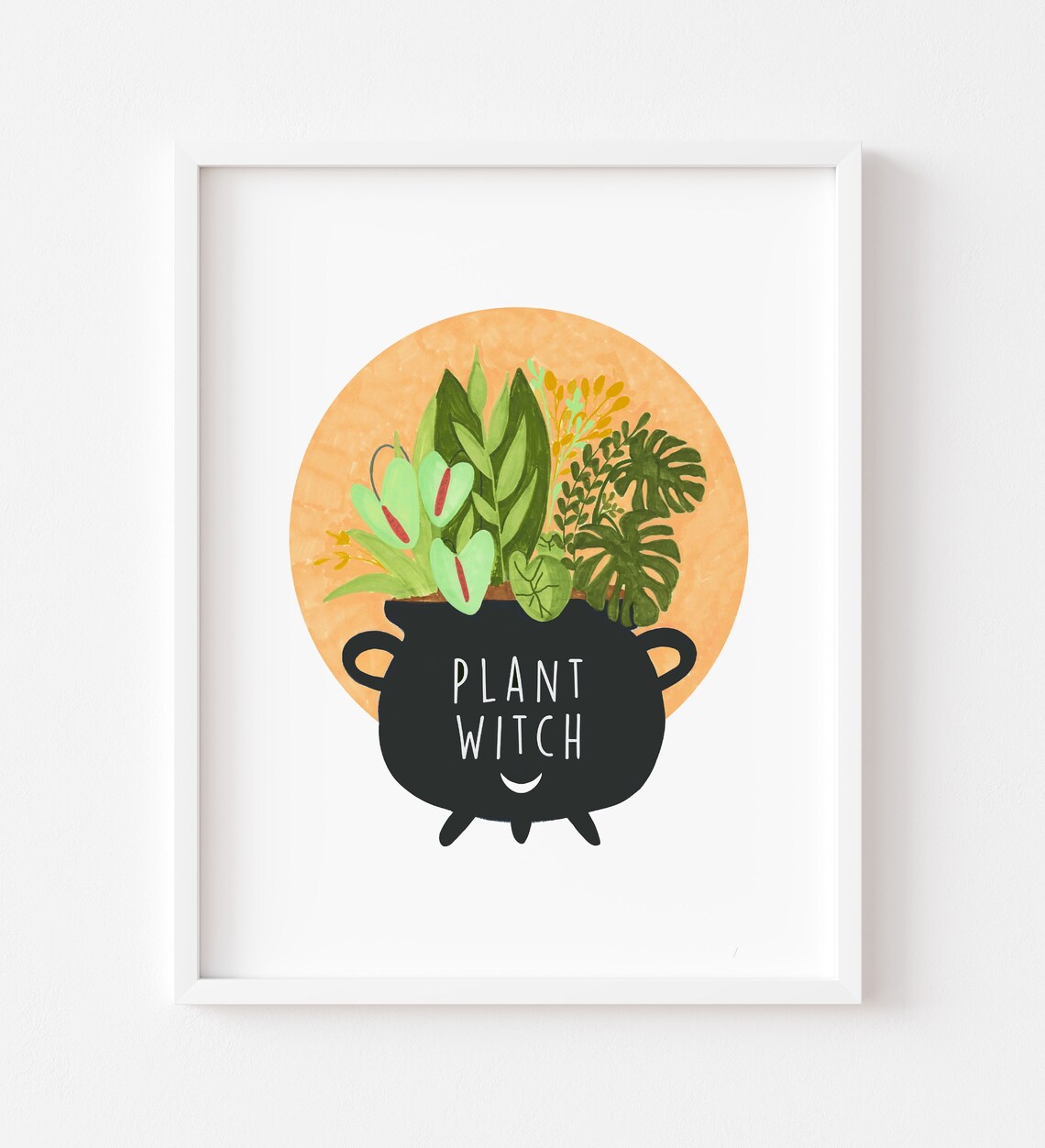 Plant Witch Fall Halloween Art Print, Plant Mom Decor - Image 2