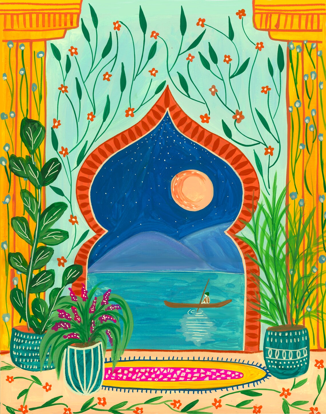 Marrakech Morocco Travel Art Print, Tropical Decor - Image 3