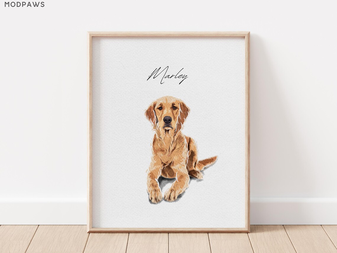 Custom Watercolor Pet Portraits Art Print