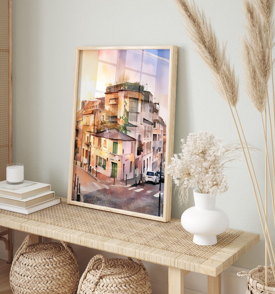 Montmartre Art Print Montmartre Wall Art Watercolor Art Painting Montmartre Gift Montmartre Poster Travel Poster Print - Image 2