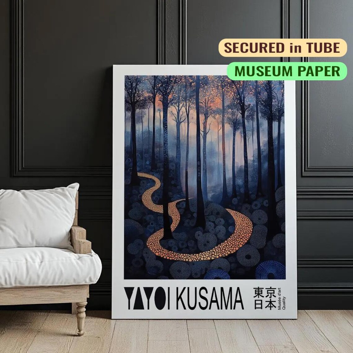 Yayoi Kusama Exhibition, Japanese Landscape Poster