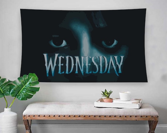 Wednesday Addams Gothic Dark Eyes Horror Series Inspired Fan Poster
