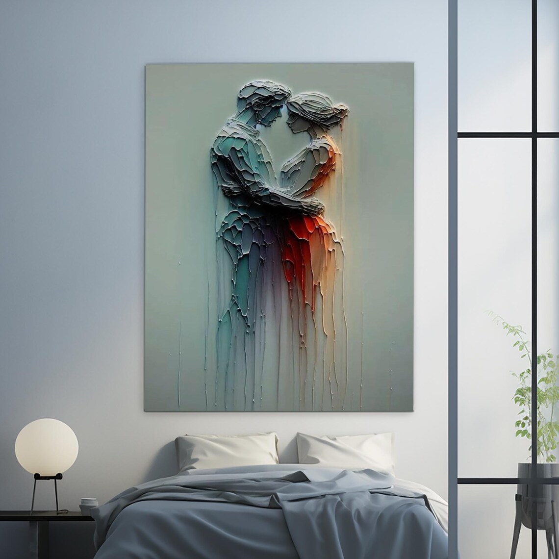 Love, Dance, Floral Design, Women Wall Art Print