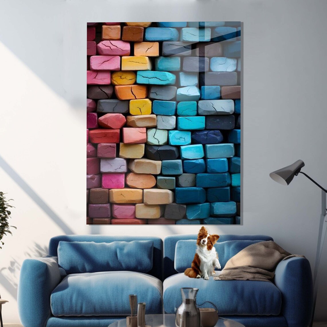 Floral Stone Glass Wall Art, Luxury Decor Print - Image 3
