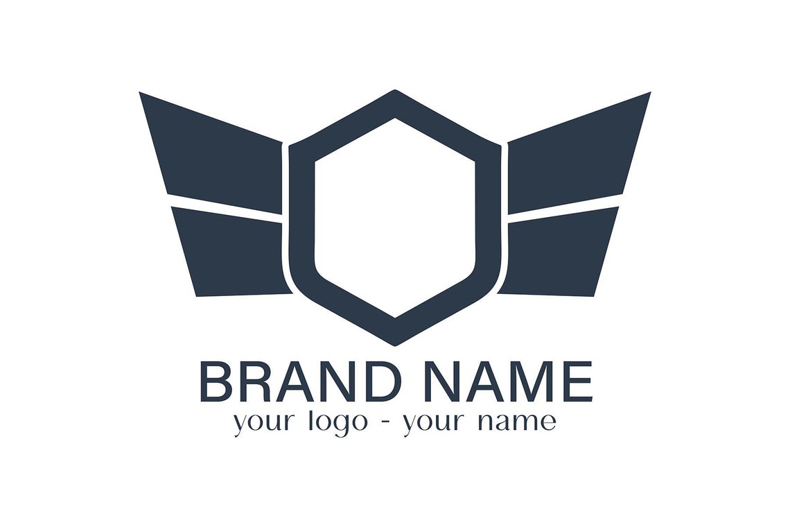 Custom Logo Brand Name Shield Wings Template Tapestry Wall Art - Image 3