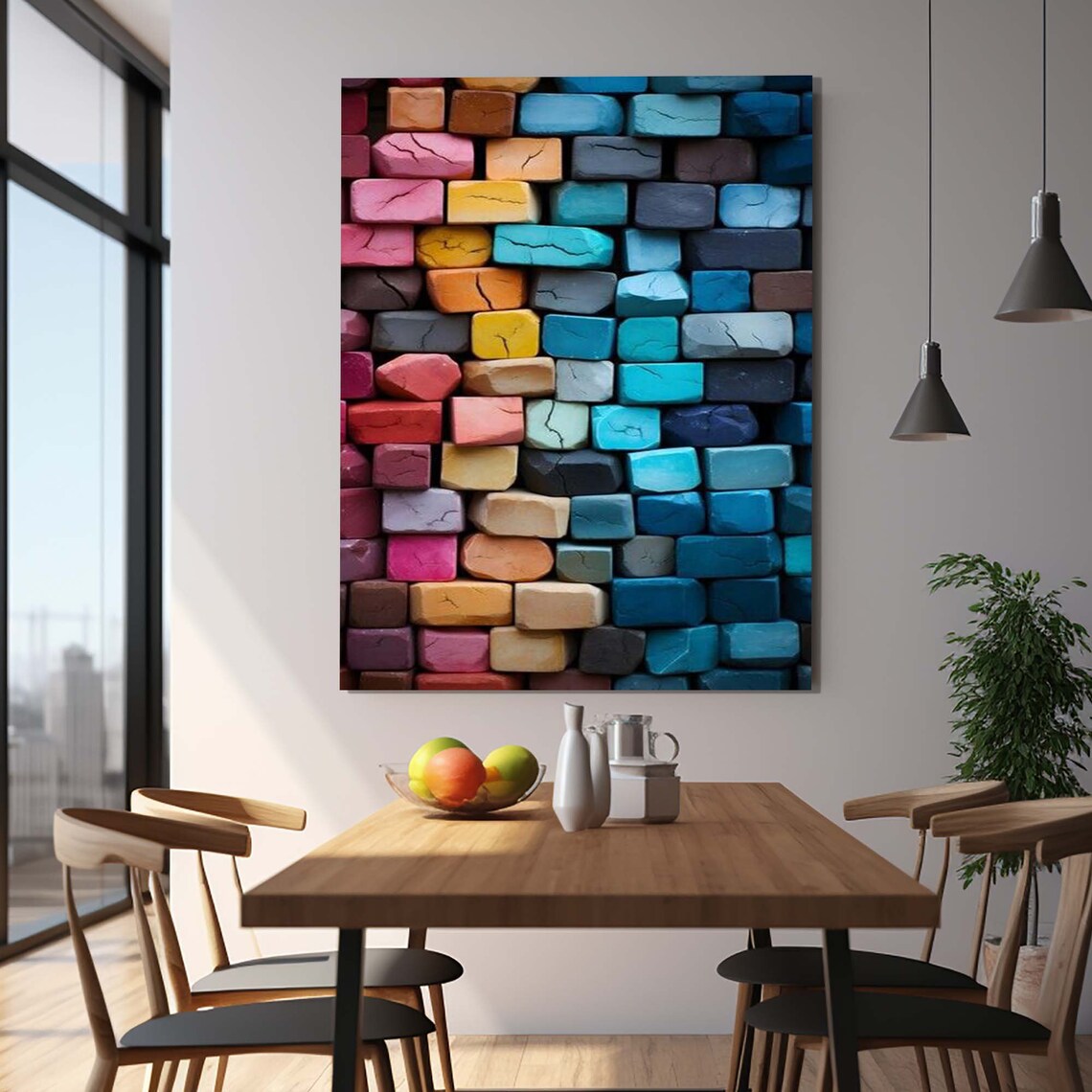 Floral Stone Glass Wall Art, Luxury Decor Print - Image 2