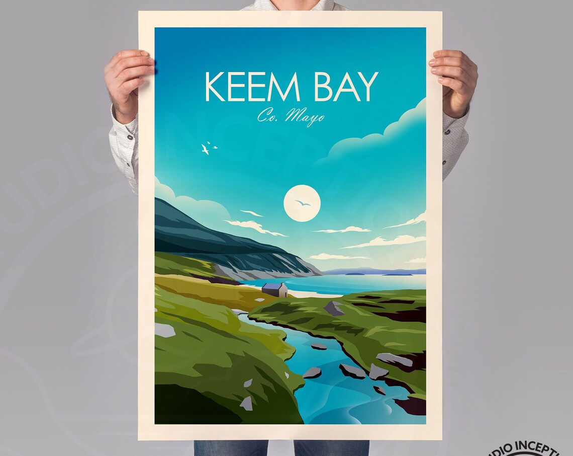 Achill Island Keem Bay Ireland Travel Poster - Image 2