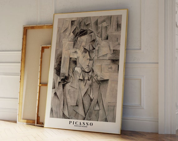 Picasso Exhibition Wall Art Print Picasso Poster Minimalist Vintage Poster Cultural Wall Art Brown Gallery Wall Home Decor Vintage Gift