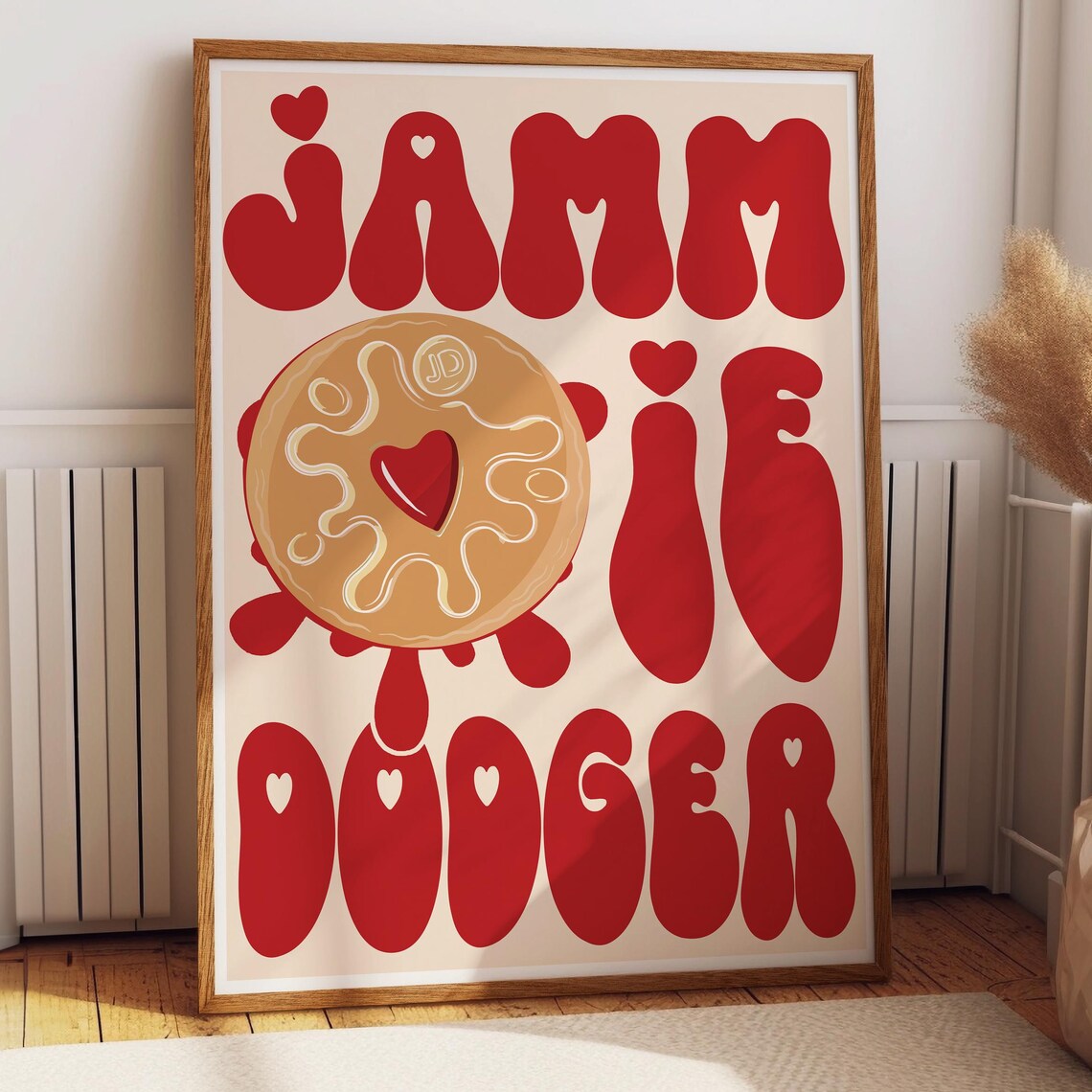 Jammie Dodger Biscuit Retro British Art Print