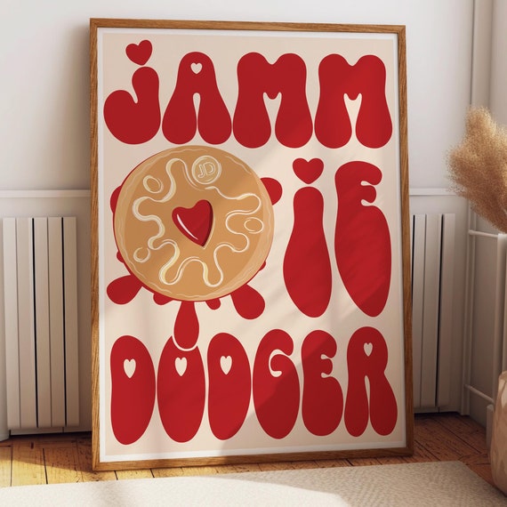 Jammie Dodger Biscuit Retro British Art Print