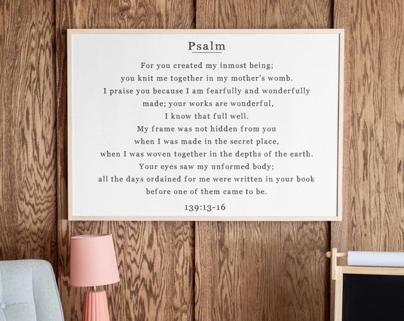 Psalm 139 Fearfully and Wonderfully Made Art Print
