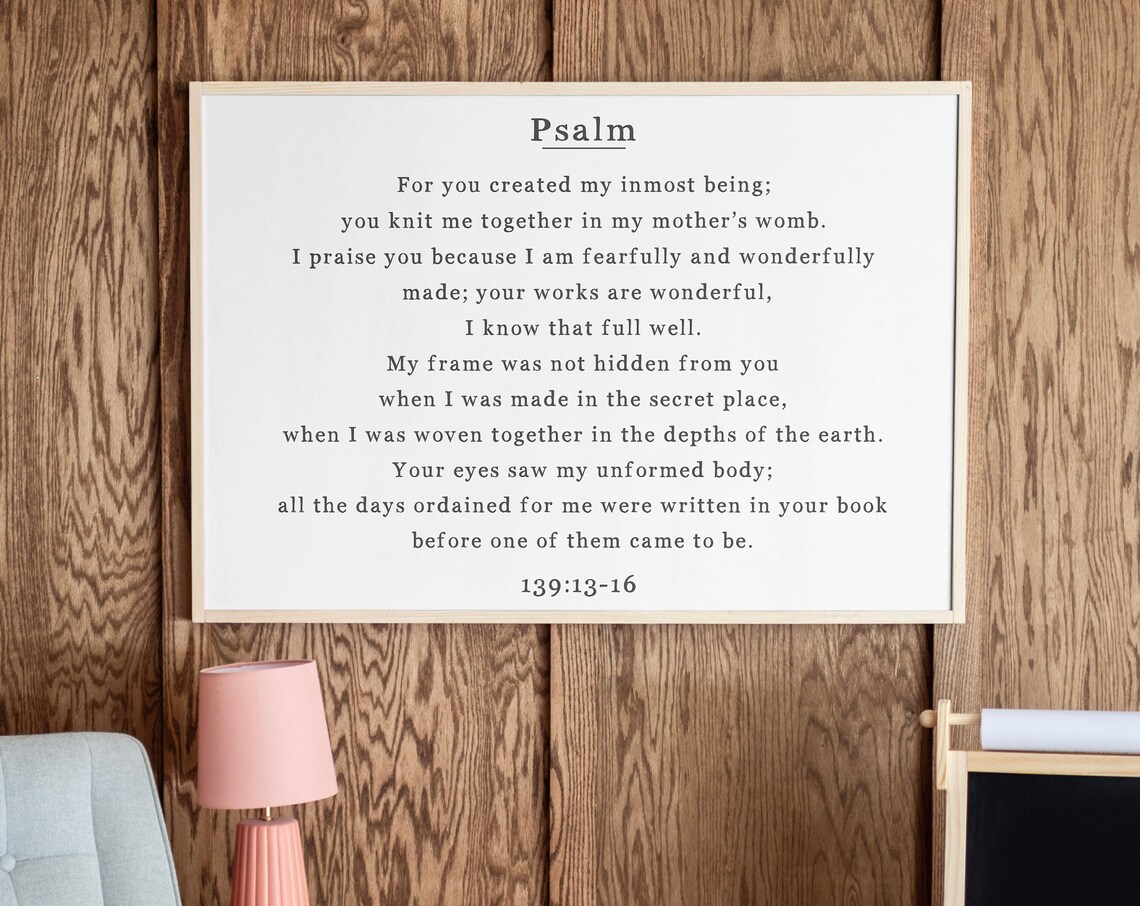 Psalm 139 Fearfully and Wonderfully Made Art Print