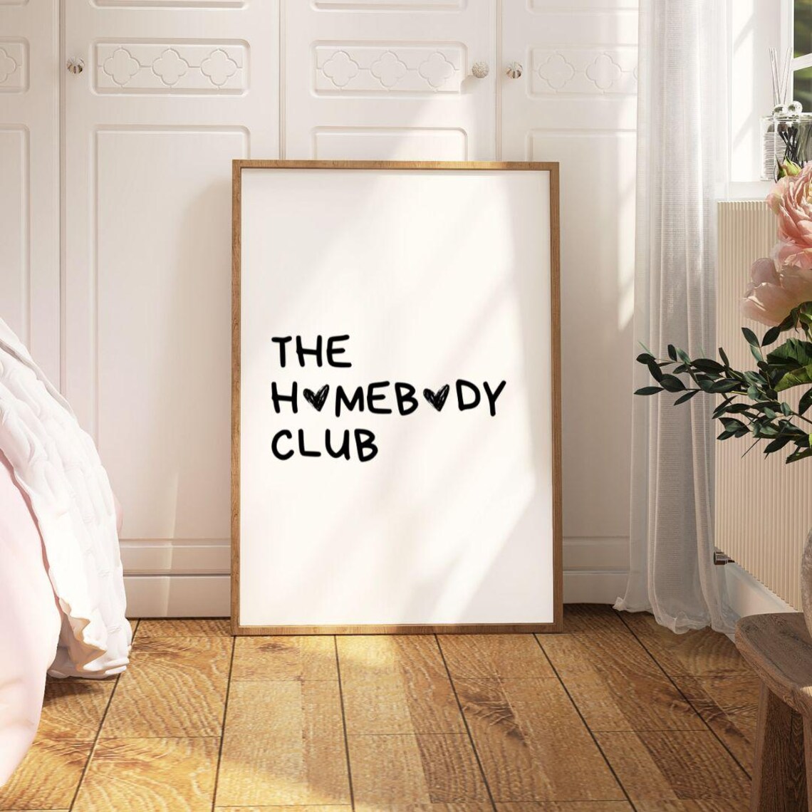 The Homebody Club Heart Os Funny Minimalist Handwritten Poster - Image 2