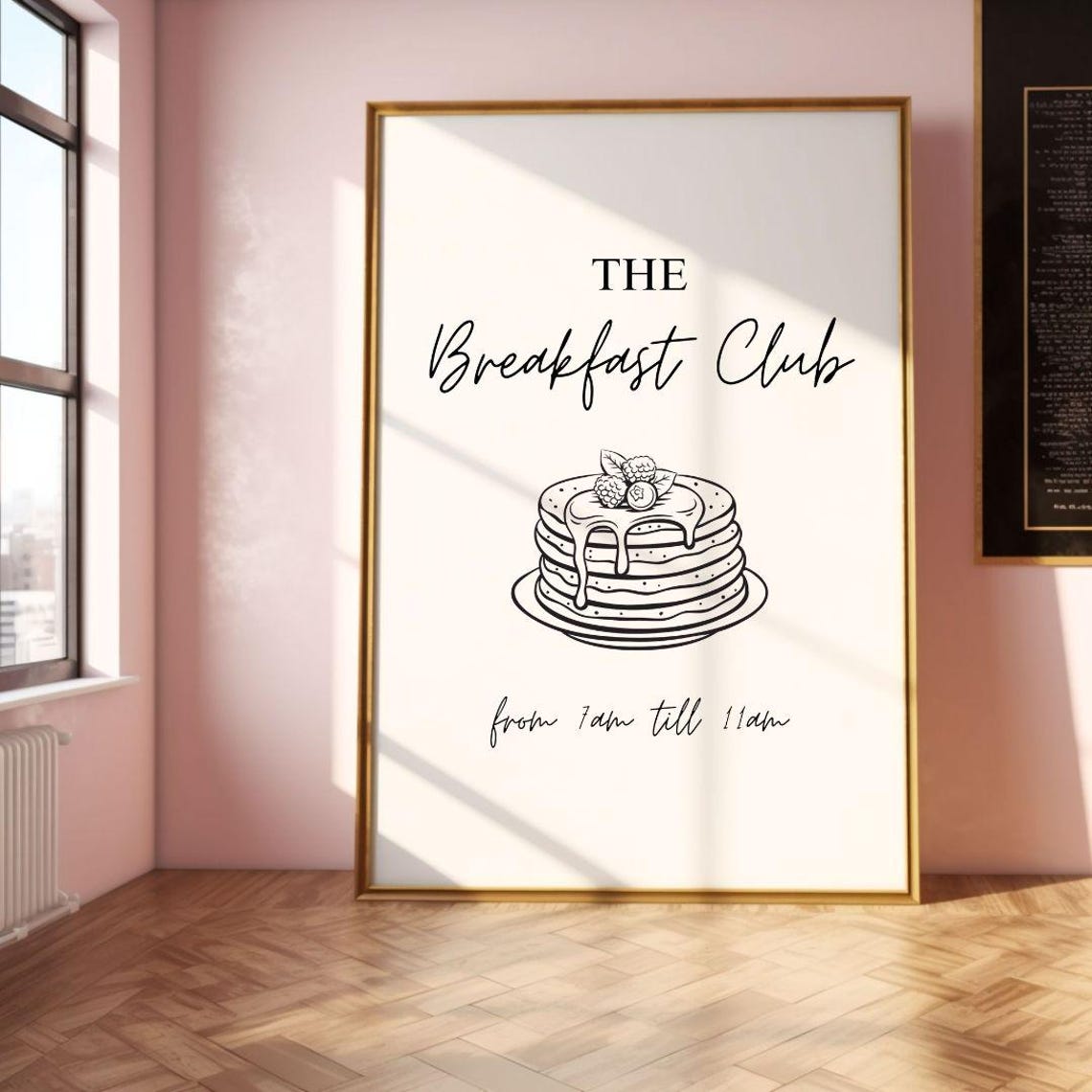 The Breakfast Club Pancake Illustration Kitchen Decor Poster - Image 2