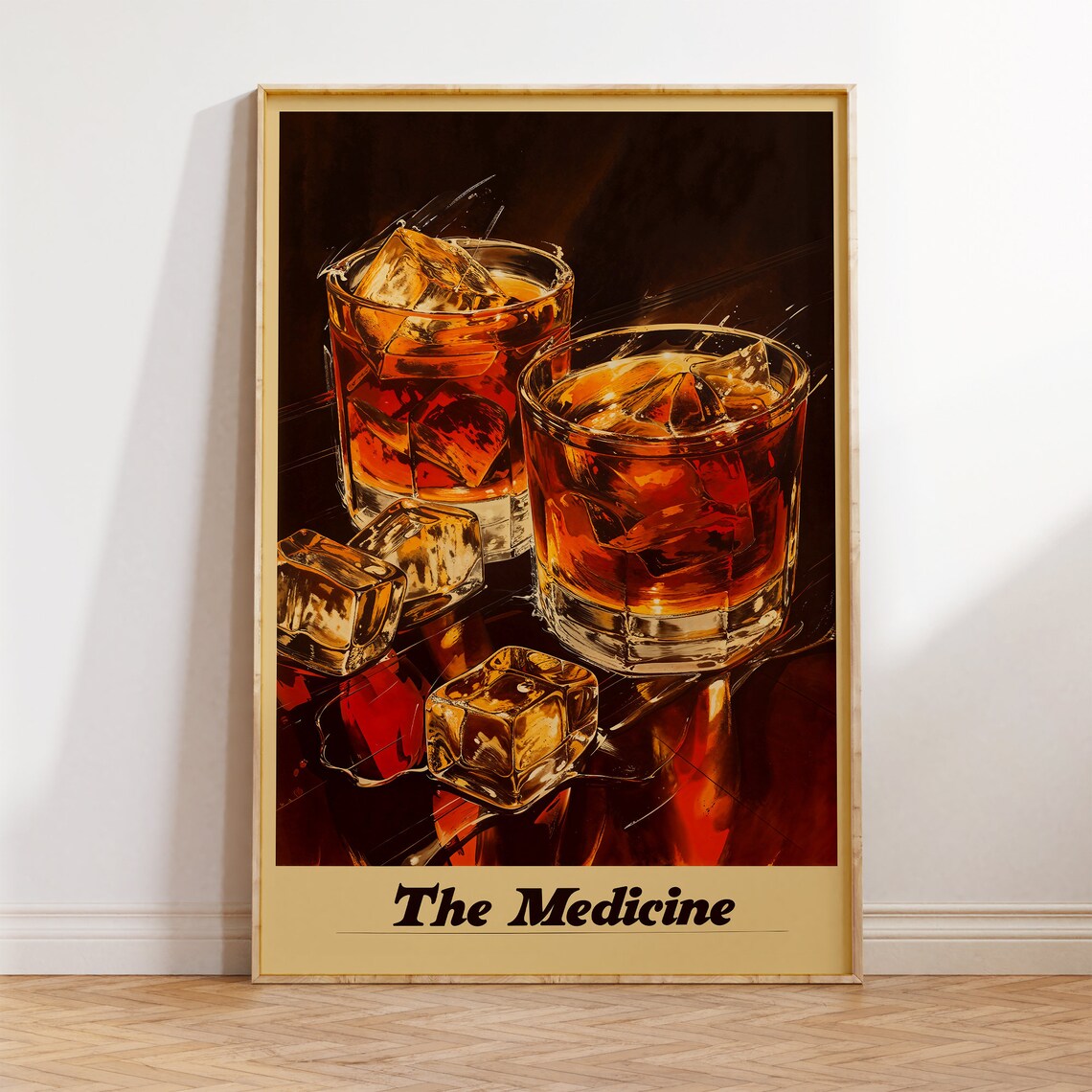 Whiskey The Medicine Vintage Liquor Ad Art Print
