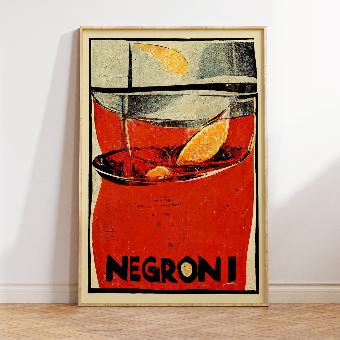 Negroni Vintage Mid-Century Modern Bar Poster