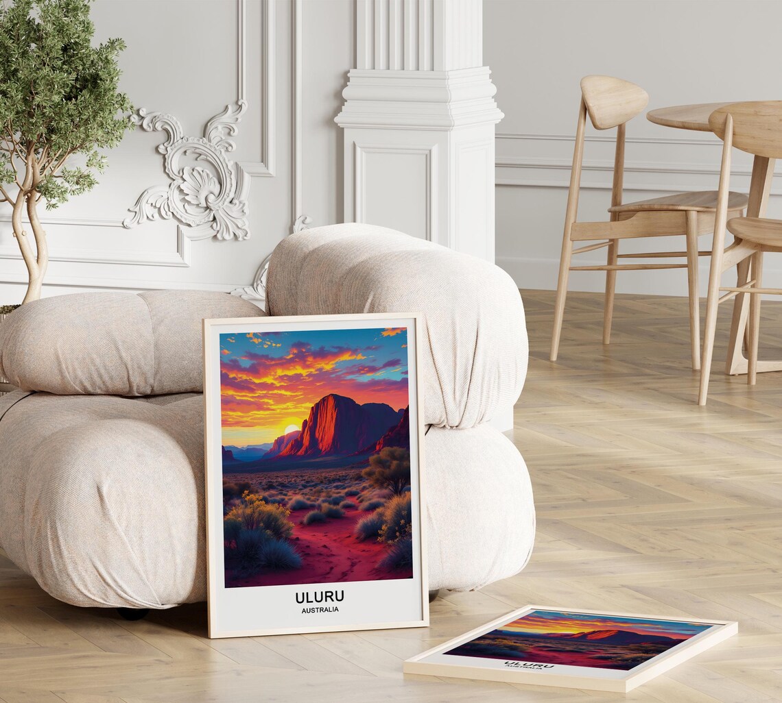 Uluru Travel Poster, Ayers Rock Australia - Image 2