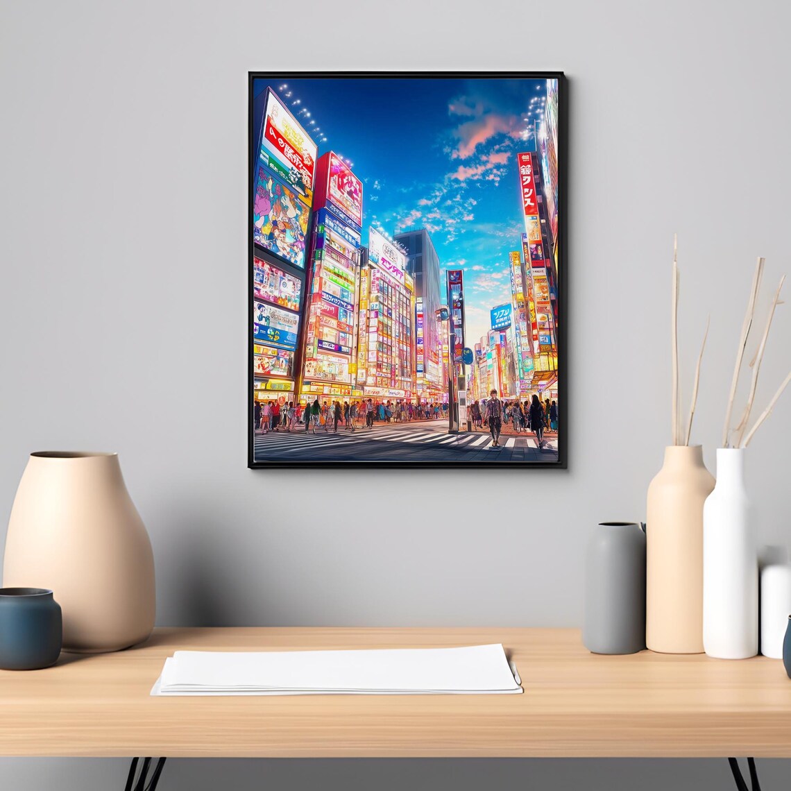 Akihabara Tokyo Japan Travel Poster, Anime Decor - Image 2