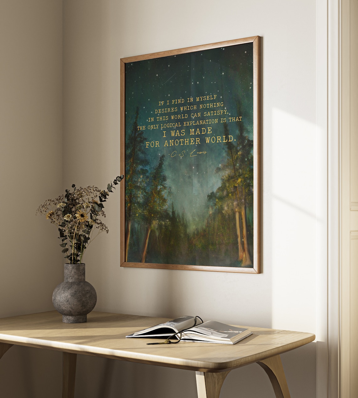 C.S. Lewis Quote Art Print, Christian Watercolor - Image 2