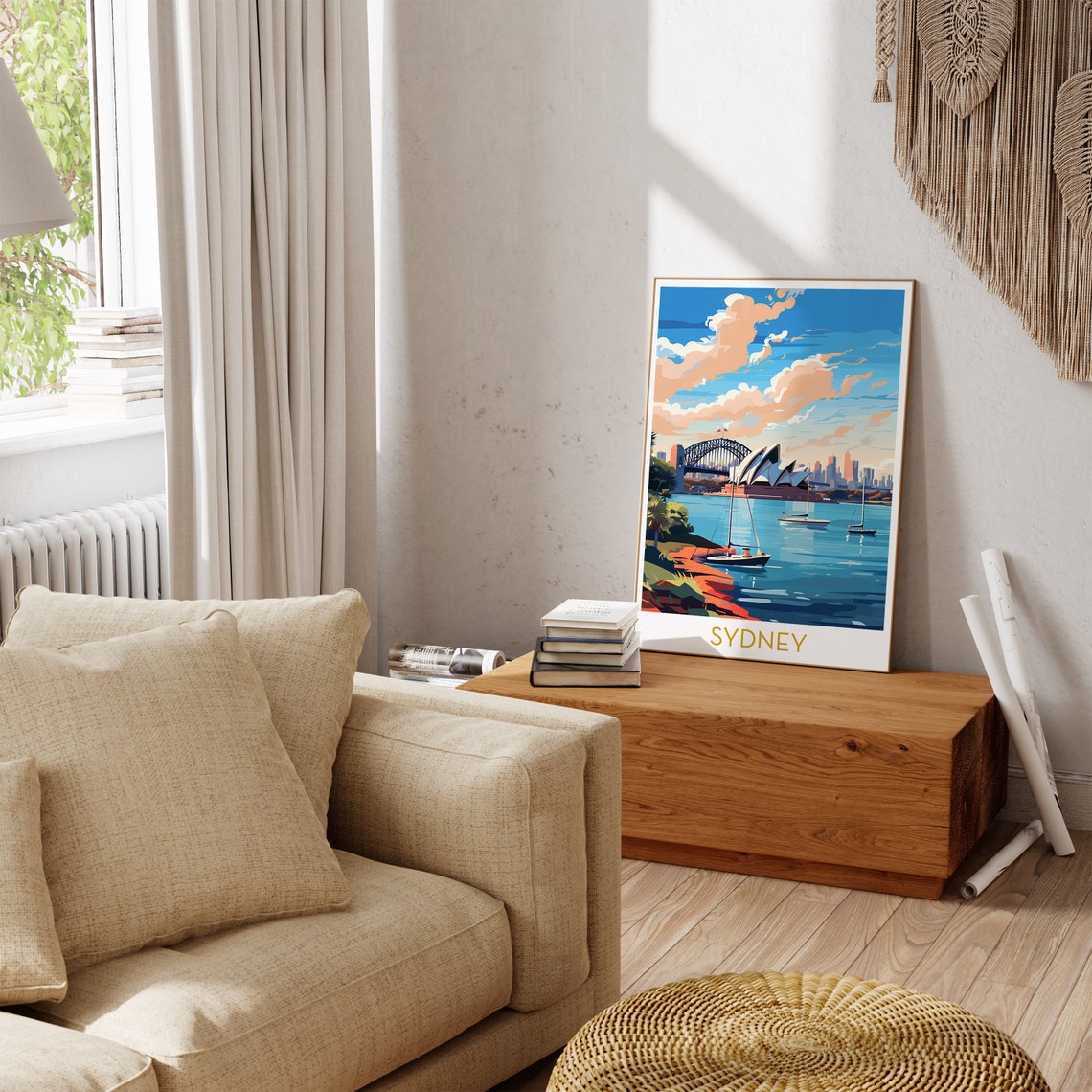 Sydney Australia Harbor Poster with Opera House and Sailboats - Image 3