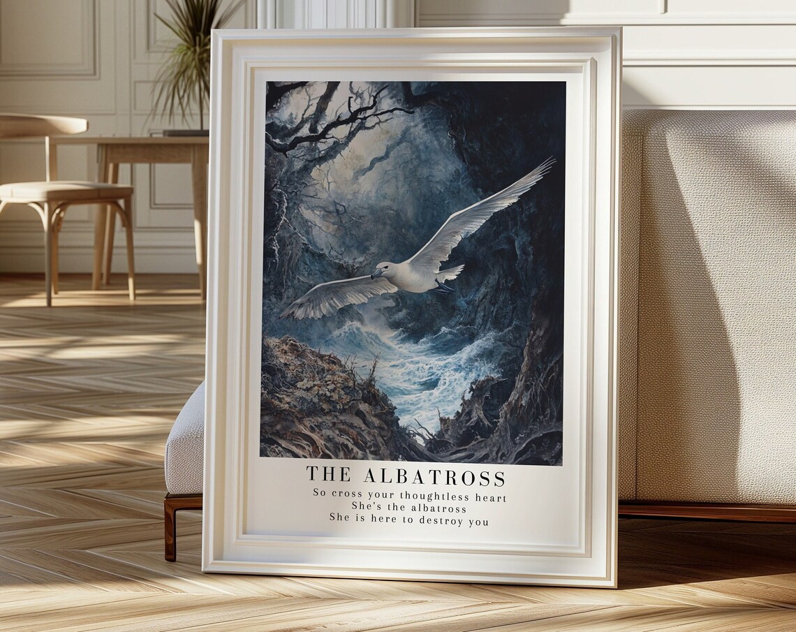 Taylor Swift The Albatross Stormy Sea Seabird Watercolor Poster