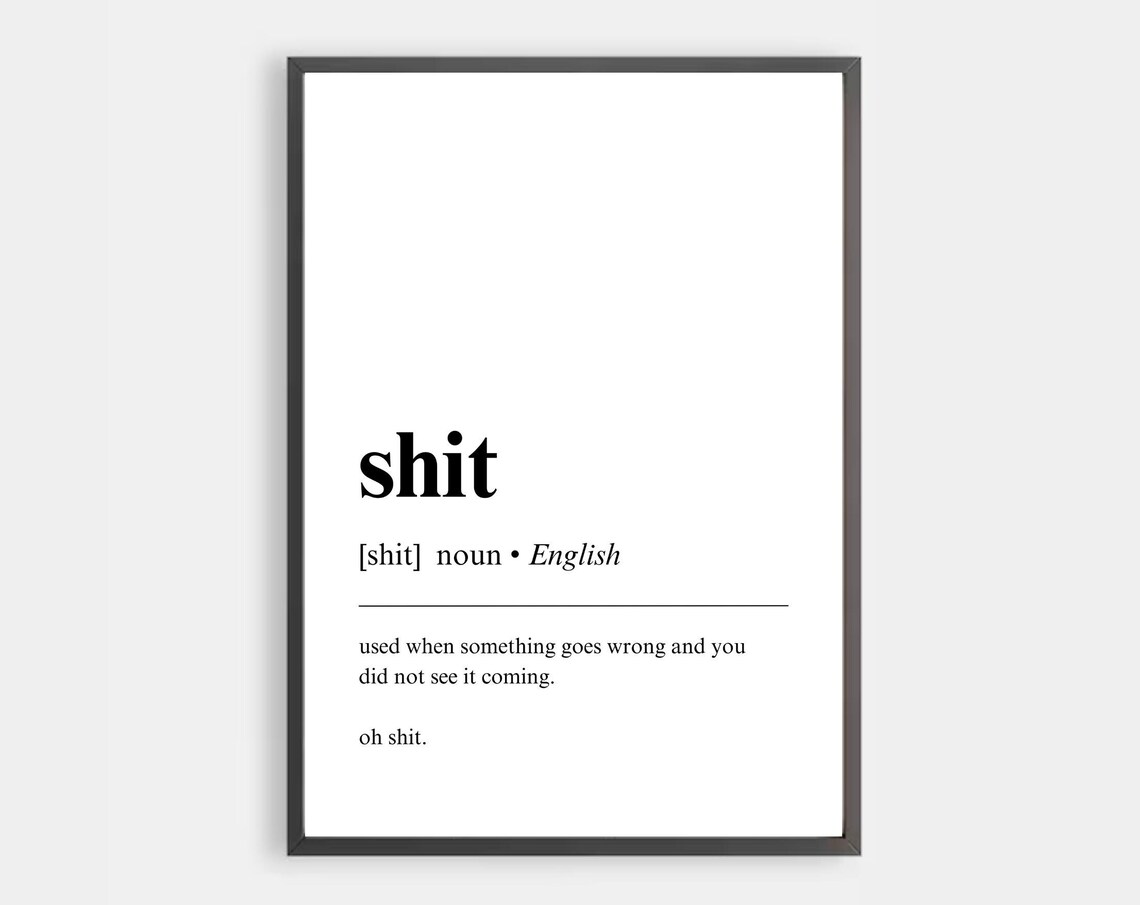 Shit Funny Definition Dictionary Poster Sarcastic Office Wall Decor - Image 4