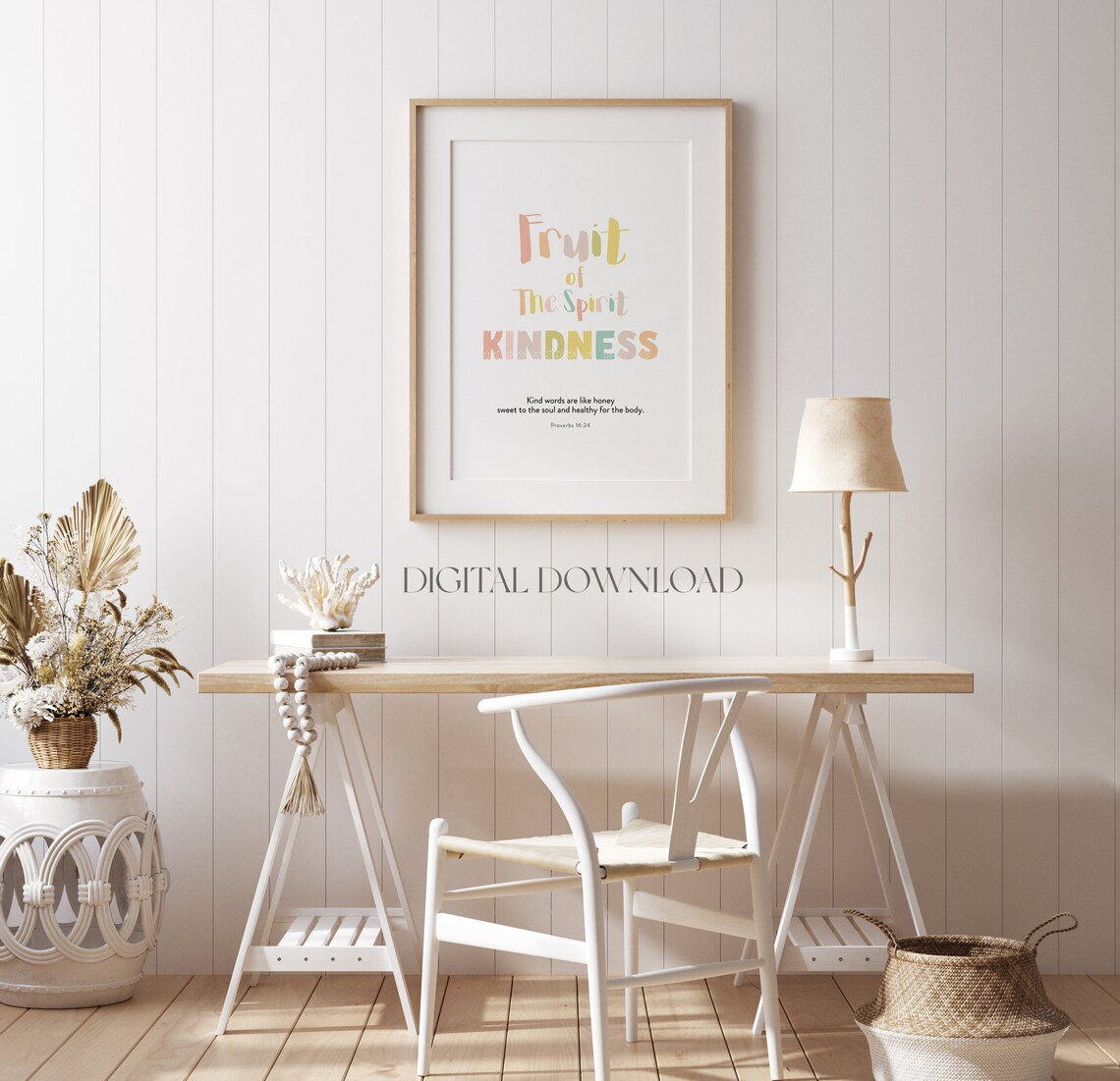 Fruit Of The Spirit Kindness Colorful Kids Nursery Verse Poster - Image 3