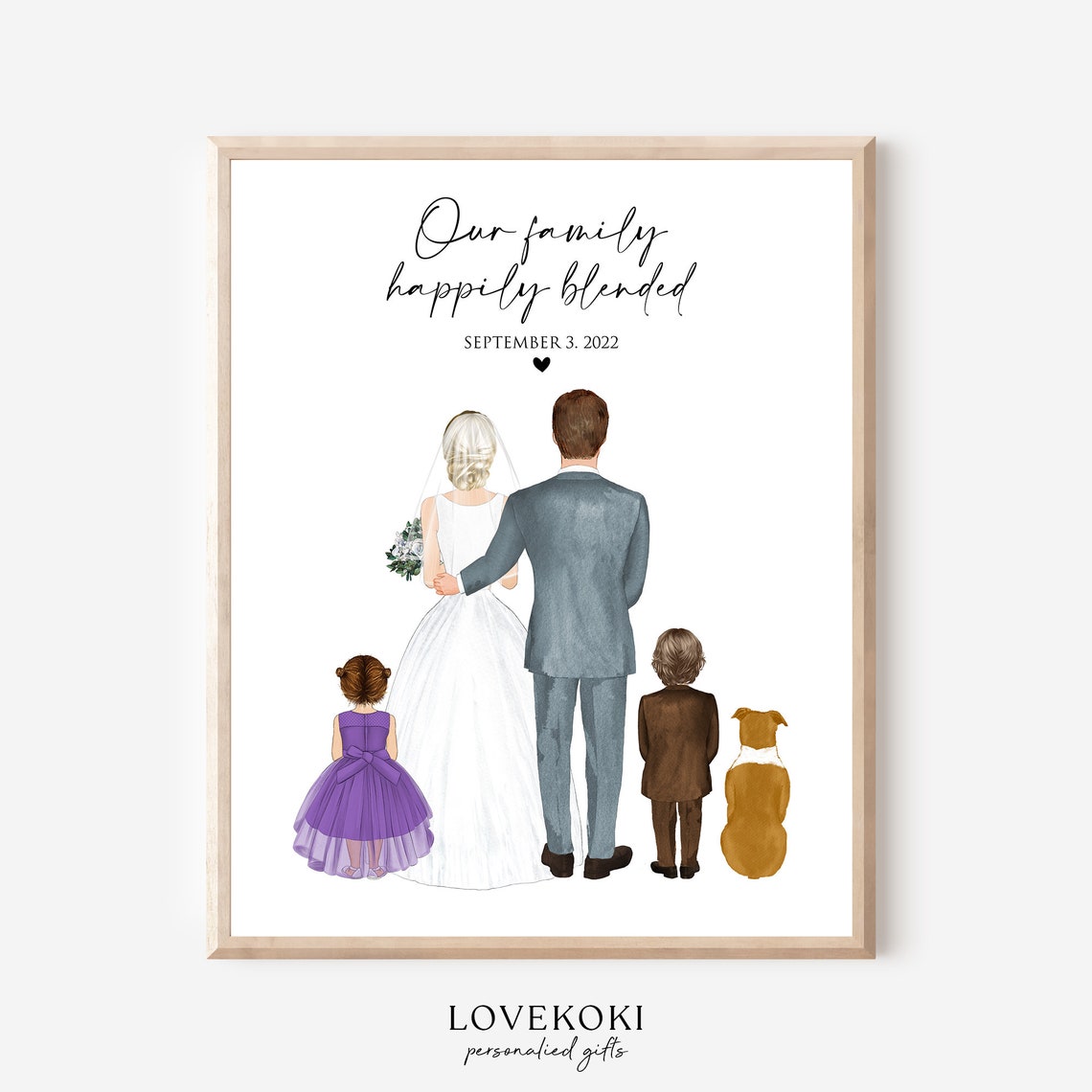 Our Family Happily Blended September 2022 Wedding Day Poster