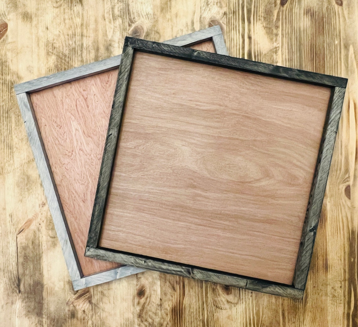 Blank Wood Sign Square Wood Sign Blank Sign Blank Framed Sign Unfinished Wood Sign Wood Sign Supplies Make Your Own Sign Blank