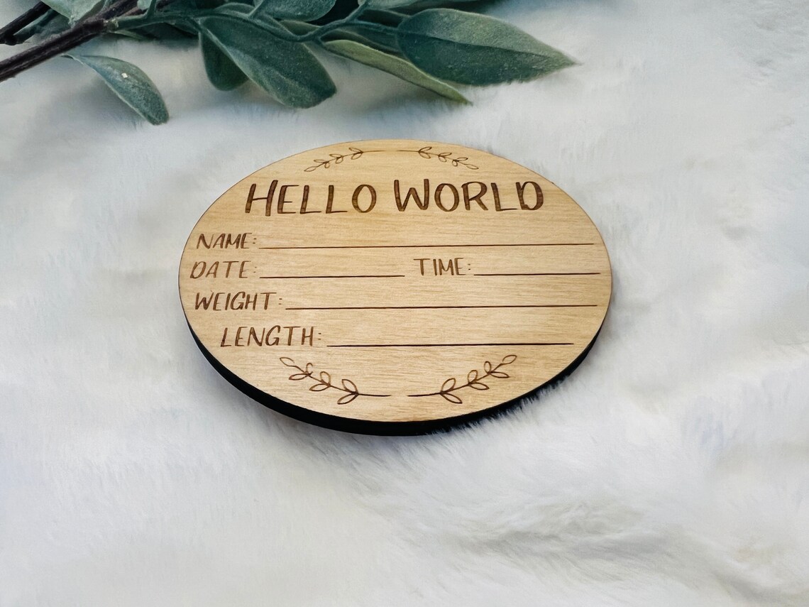 Hello World Personalized Baby Name Sign, Nursery - Image 2