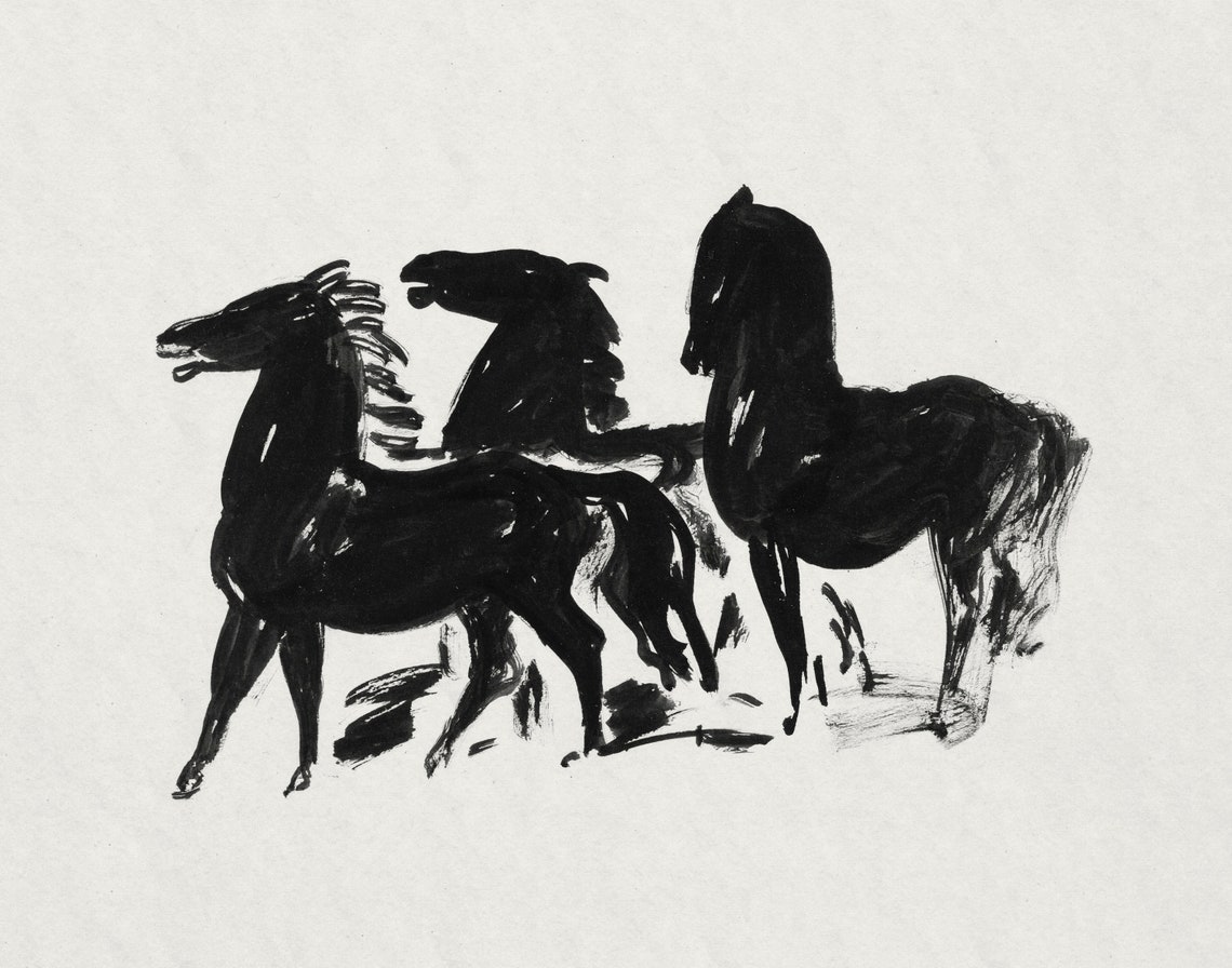 Vintage Horse Print, Western Farmhouse Animal Art - Image 3