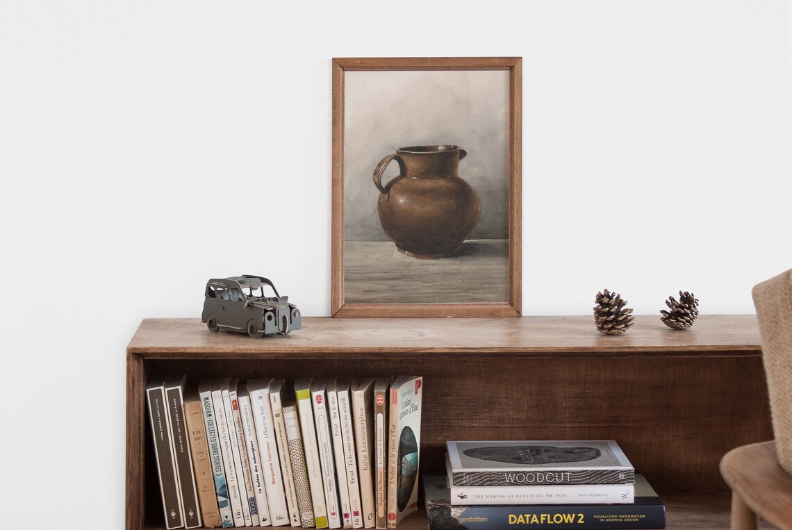 Farmhouse Kitchen Jug, Vintage Pottery Art Print - Image 2