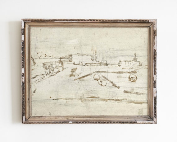 Vintage Abstract Sketch, Minimalist Wall Art Print