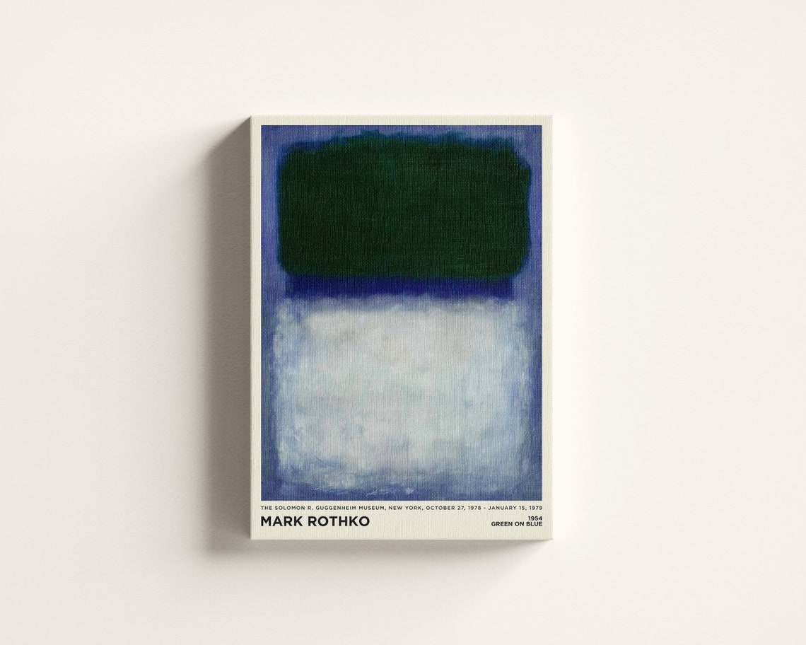 Mark Rothko Green on Blue 1954 Abstract Color Field Art Print - Image 2