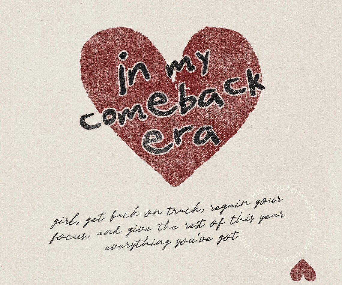 In My Comeback Era Red Ace of Hearts Feminist Empowerment Poster - Image 5