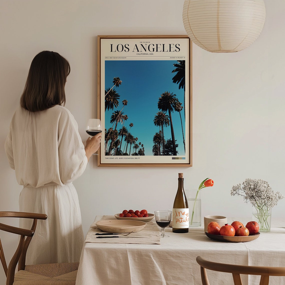Travel Poster Los Angeles Poster Los Angeles Palms Wall Art For Living Room Vintage Posters In Los Angeles Print Modern Office Wall Art - Image 3