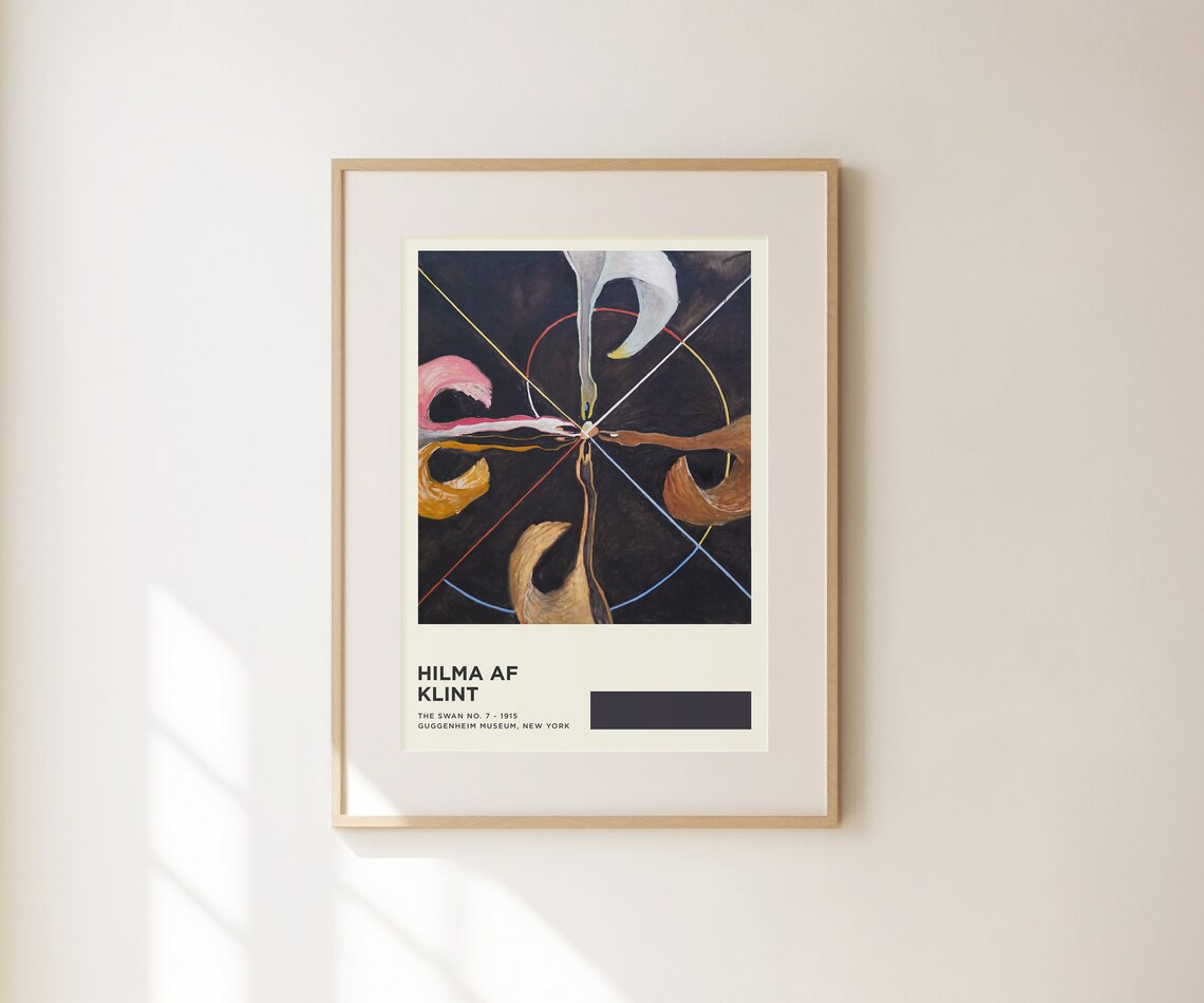 Hilma af Klint The Swan No 7 1915 Abstract Guggenheim Art Print - Image 3