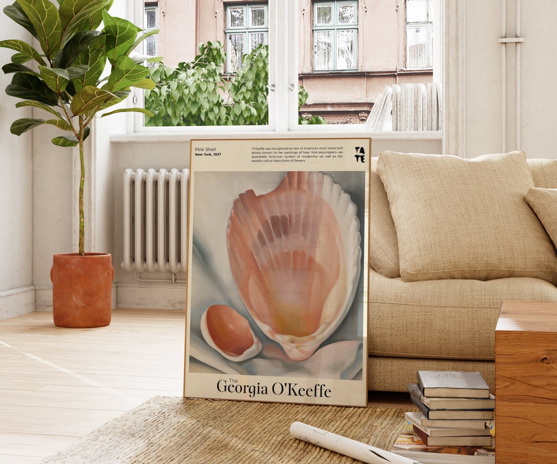 Georgia O'Keeffe Pink Shell 1937 Botanical Seashell Museum Art Print - Image 2