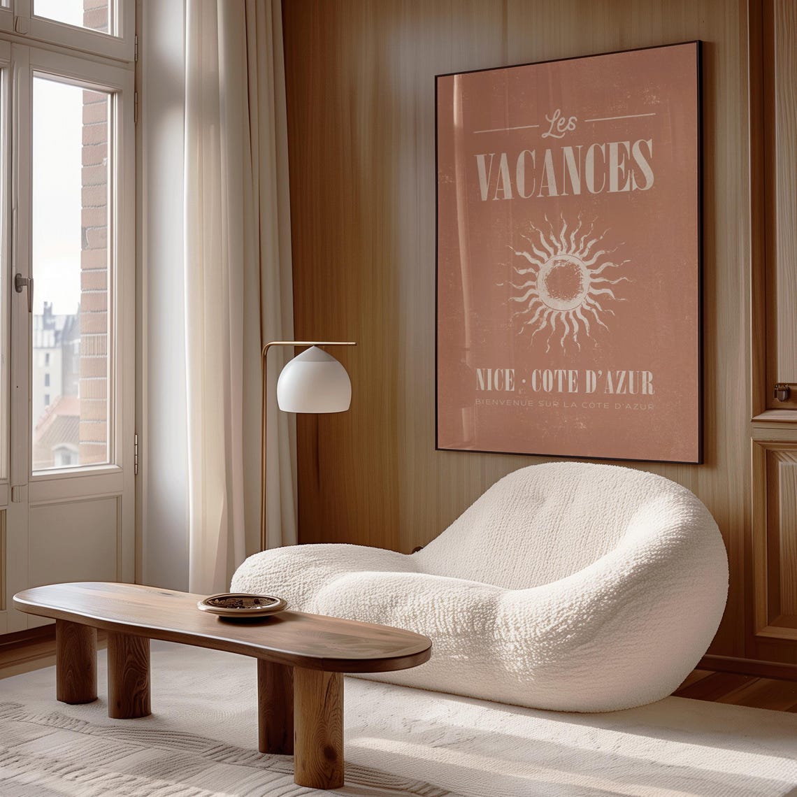 Les Vacances Nice Cote dAzur Vintage French Sun Travel Poster - Image 2
