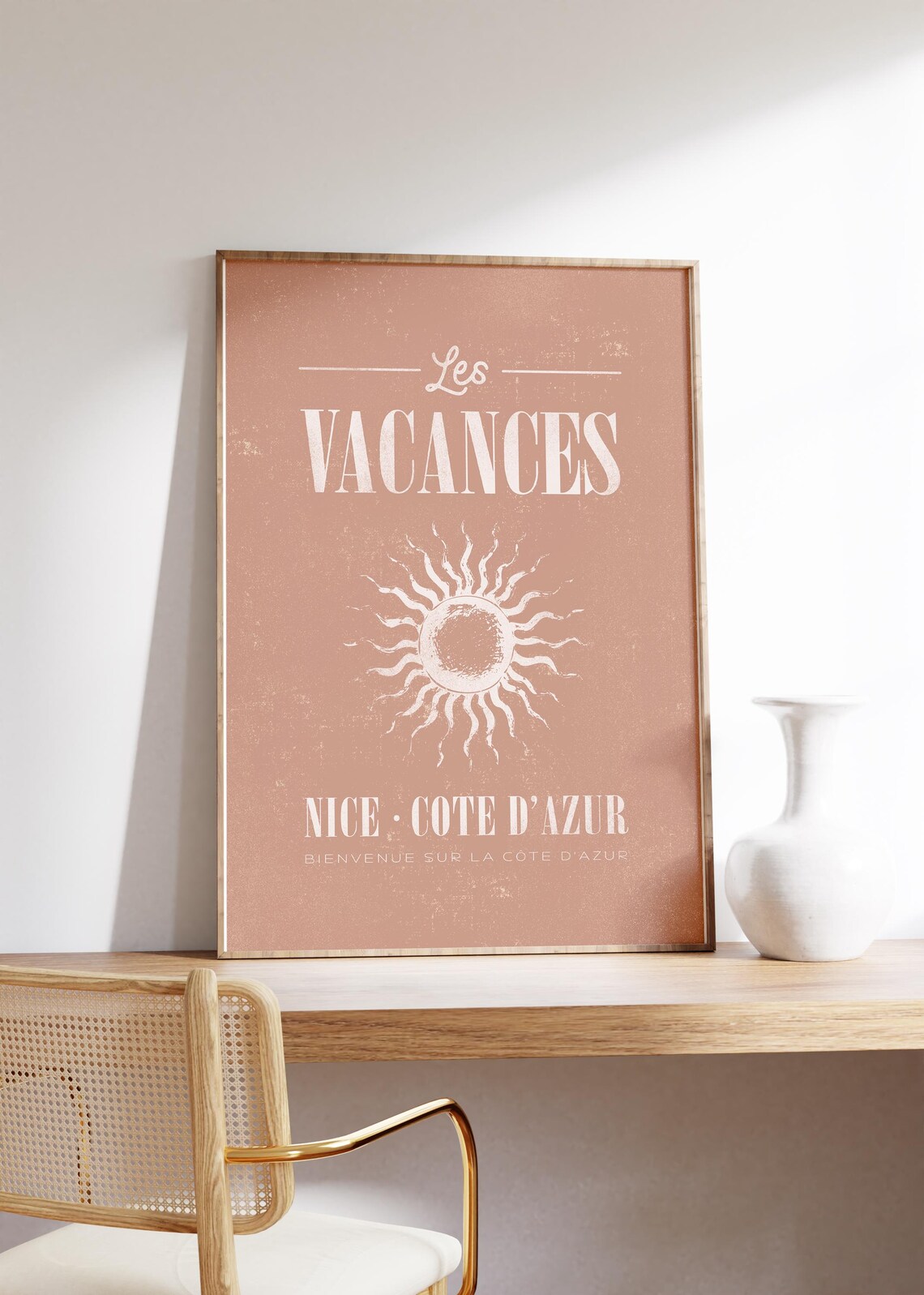 Les Vacances Nice Cote dAzur Vintage French Sun Travel Poster